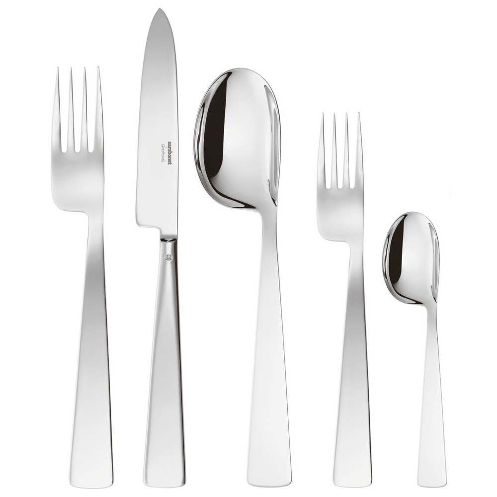 Gio Ponti Conca Cutlery place setting, 5 pieces stainless steel sambonet